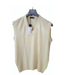 Prada Cashmere Yellow Mens Vest